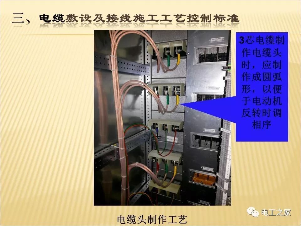 一條完成開關柜安裝，電纜橋架施工，電纜敷設及布線施工，照明配電箱施工