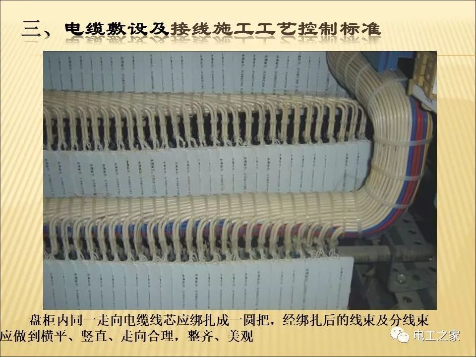 一條完成開關柜安裝，電纜橋架施工，電纜敷設及布線施工，照明配電箱施工