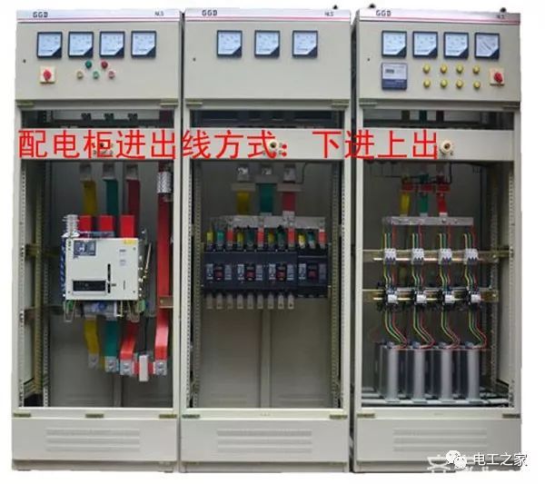 配電柜進線和出線原則:上入、下出、下入、上出、上入、上出、上入、上出、上入、下出